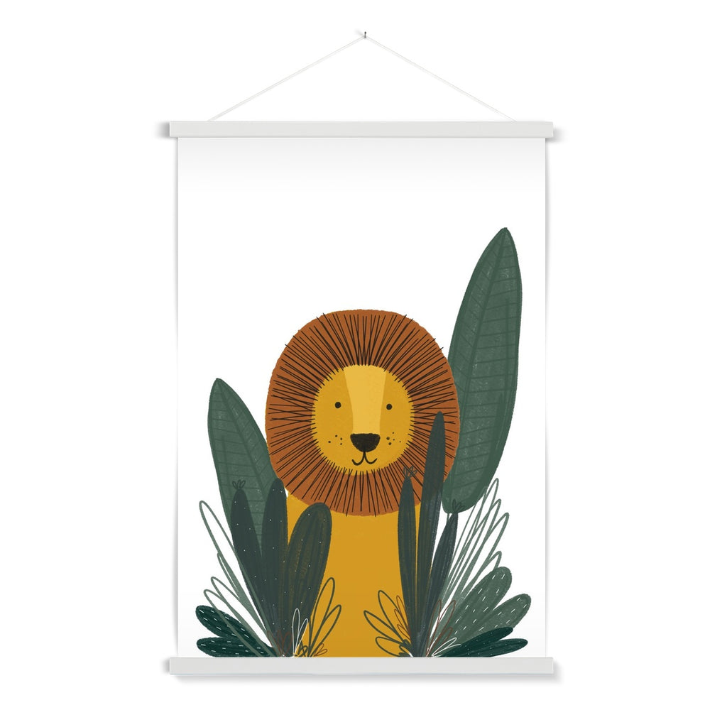 Mr Lion Animal Safari Art |  Fine Art Print with Hanger