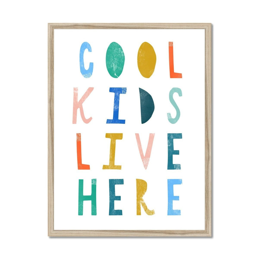 Cool Kids Live Here - Brights |  Framed Print