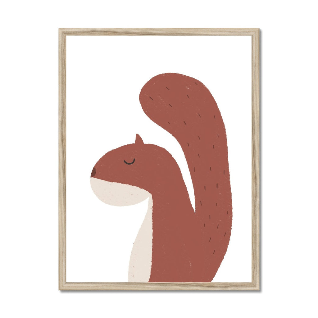 Squirrel Print - Plain |  Framed Print