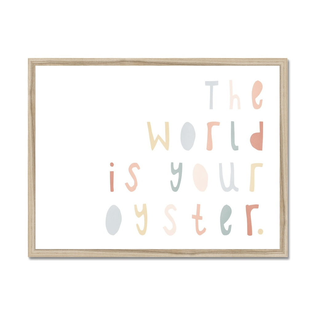 The World Is Your Oyster - Subtle Colours |  Framed Print