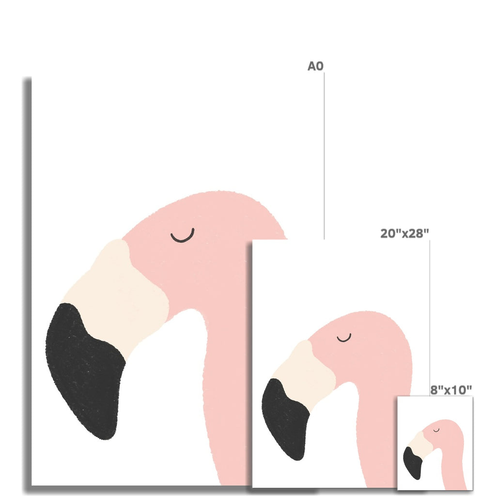 Flamingo Art Print - Plain |  Unframed
