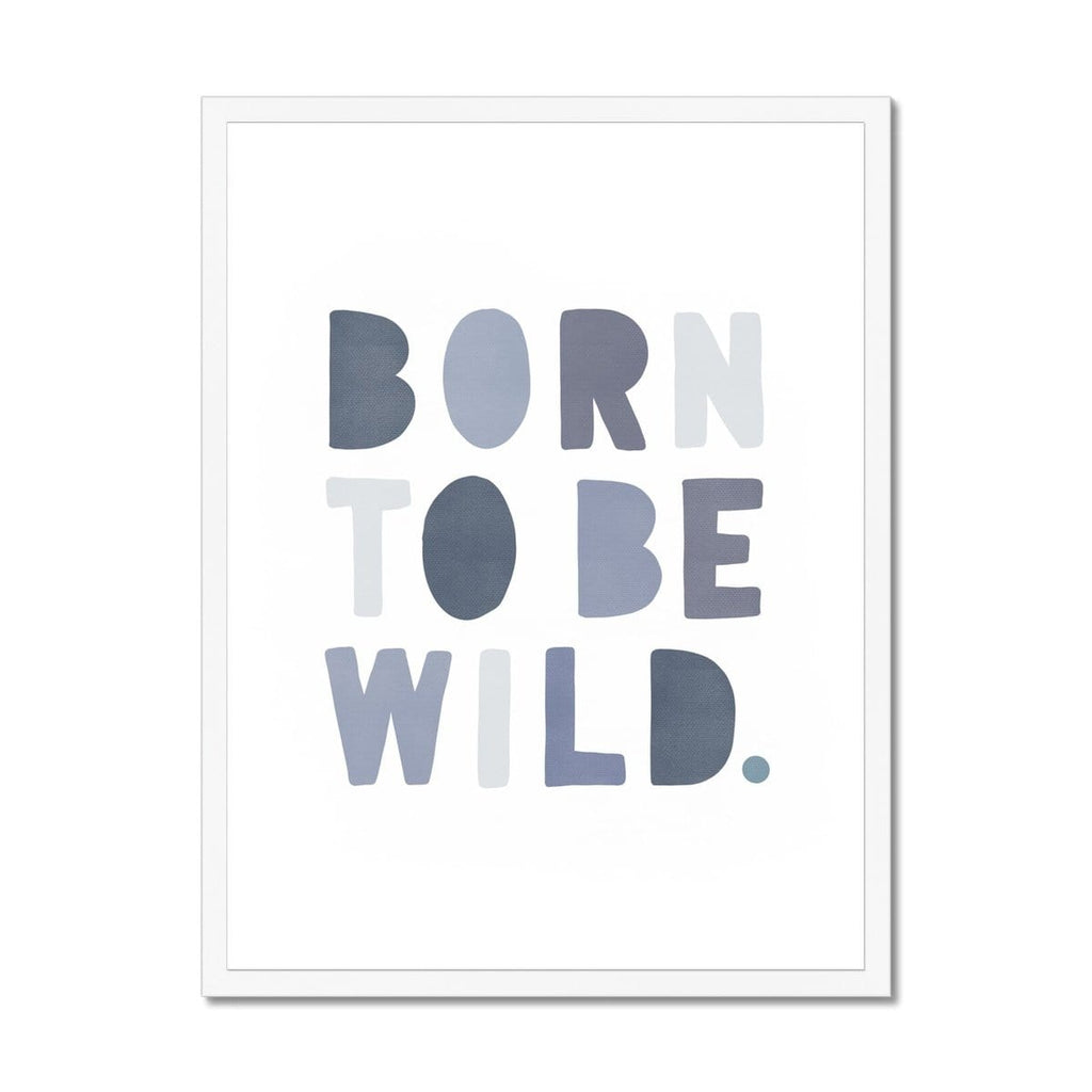 Born To Be Wild Print - Blue |  Framed Print