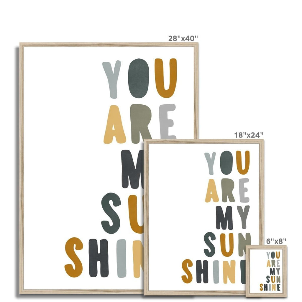 You Are My Sunshine - Jungle Colours |  Framed Print