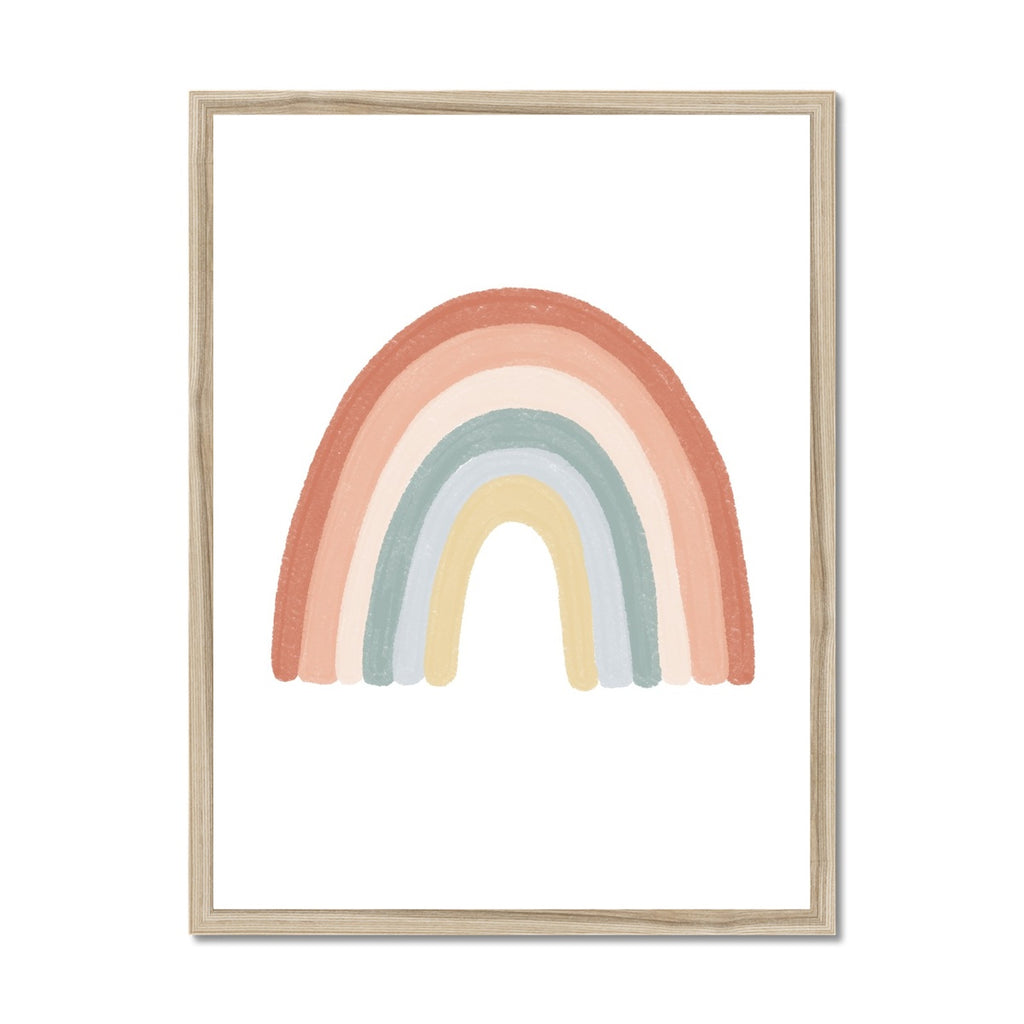 Rainbow Wall Art - Subtle - No Drops |  Framed Print