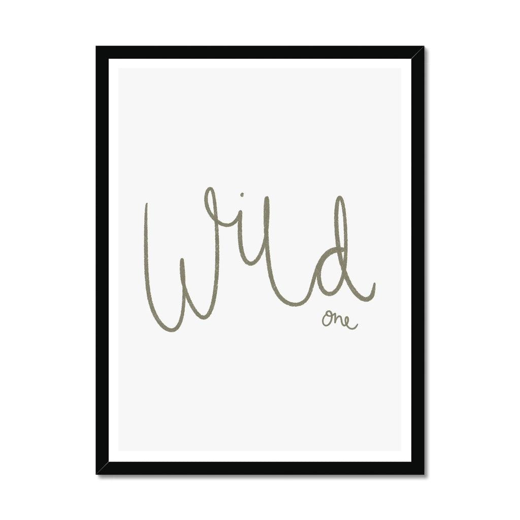 Wild One - Olive Green |  Framed Print