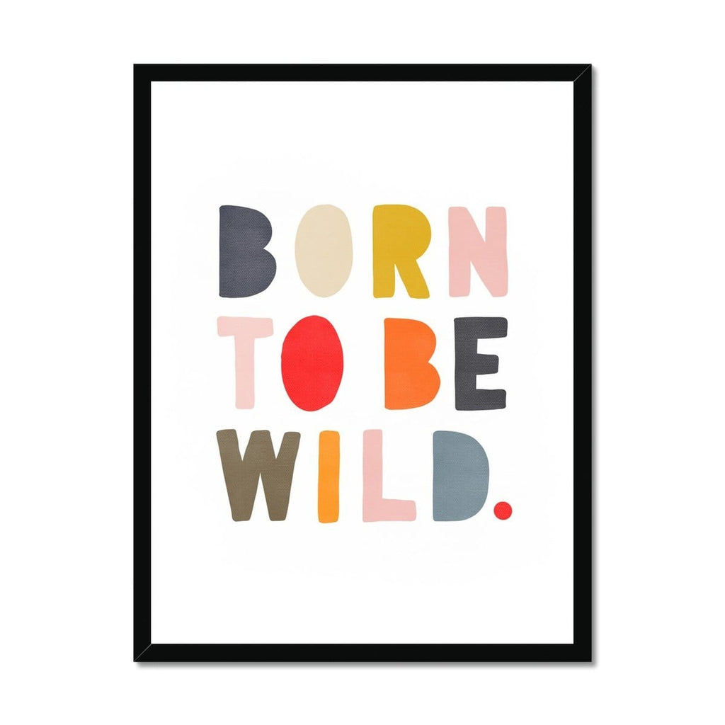 Born To Be Wild Print - Muted Rainbow |  Framed Print