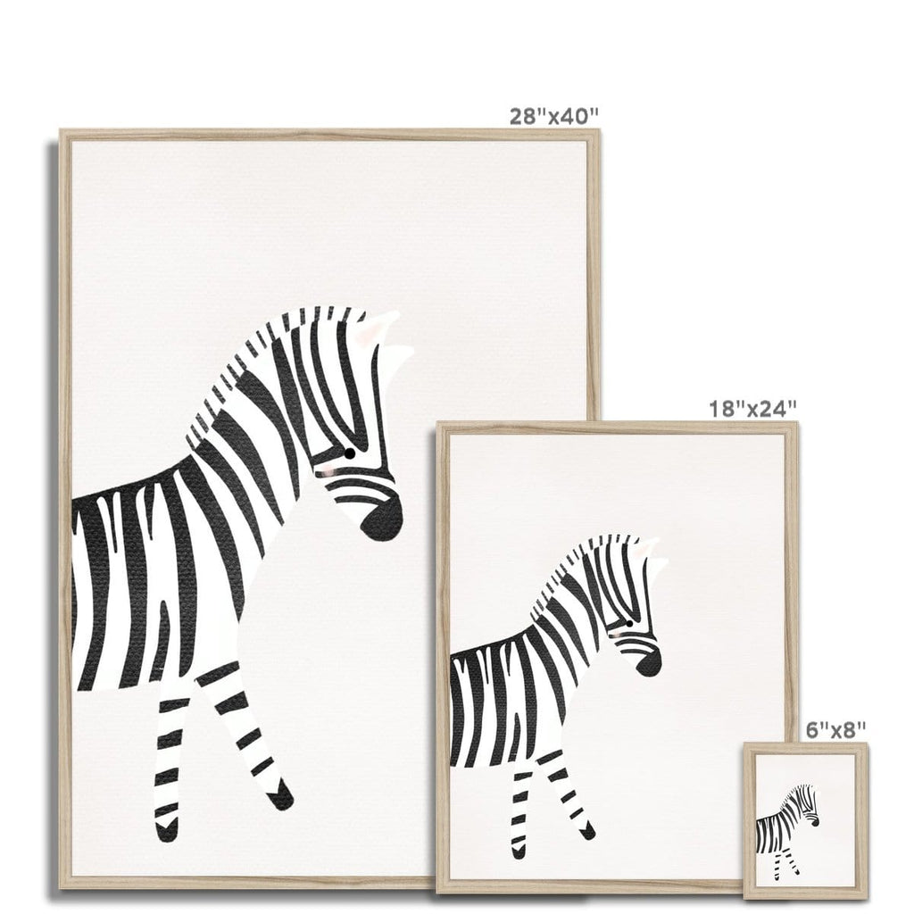 Zebra - Nursery Art |  Framed Print