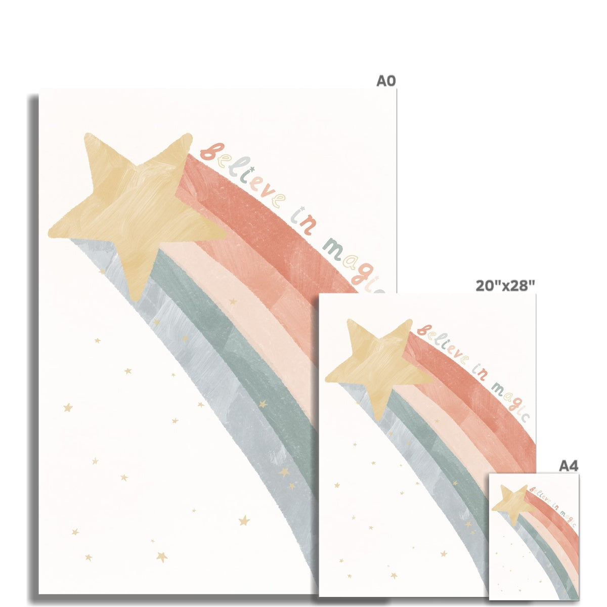 Shooting Star Print - Glaube an Magie | Ungerahmt