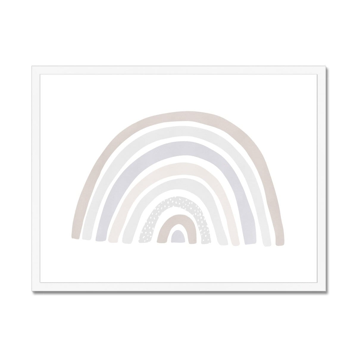 Scandi Rainbow - Natural |  Framed Print