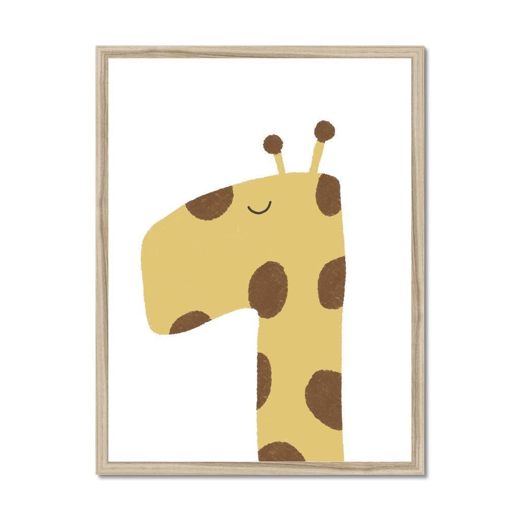 Giraffe Print - Plain |  Framed Print