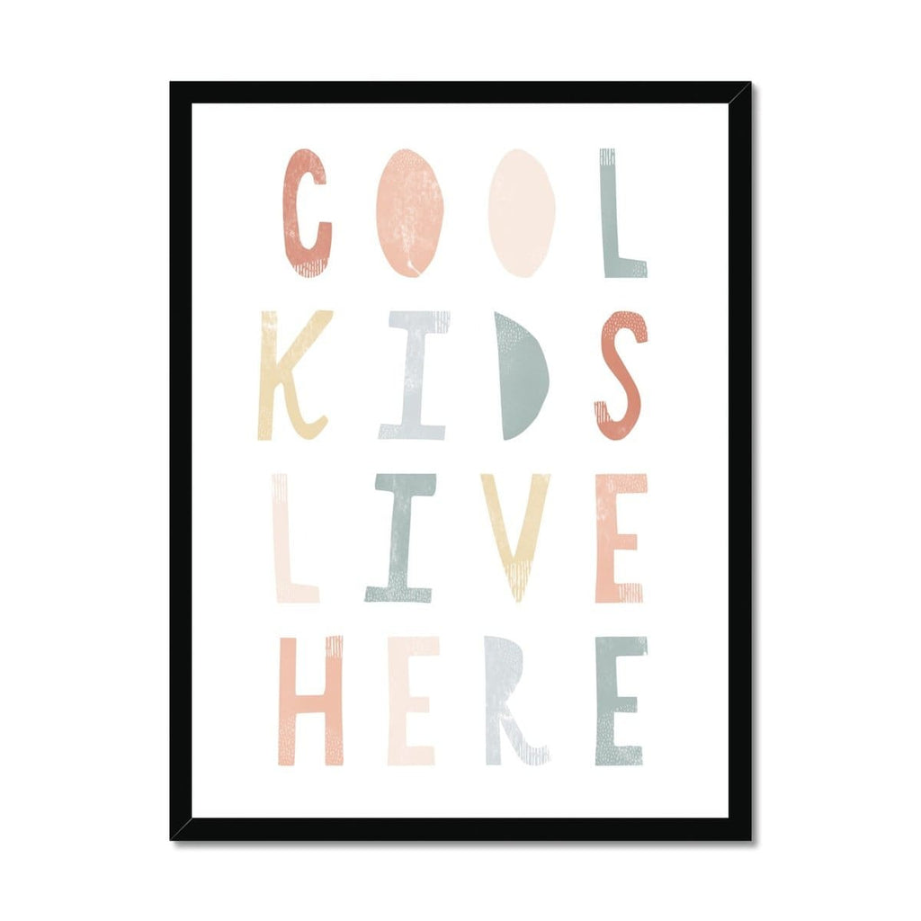 Cool Kids Live Here - Subtle |  Framed Print