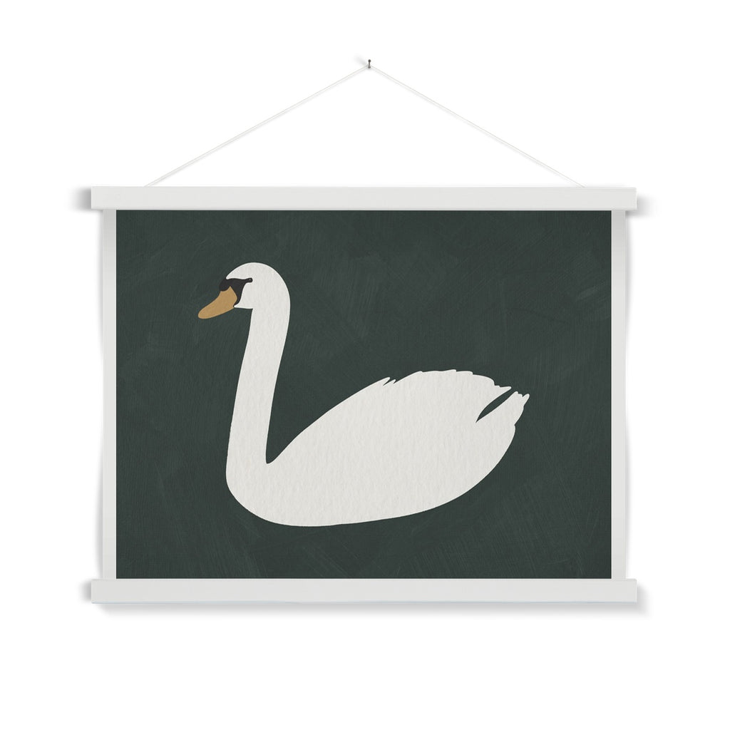 Swan Art - Studio Green |  Fine Art Print with Hanger