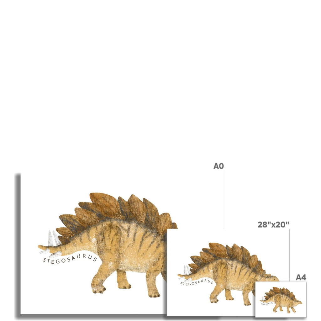 Dinosaur Art - Stegosaurus |  Unframed