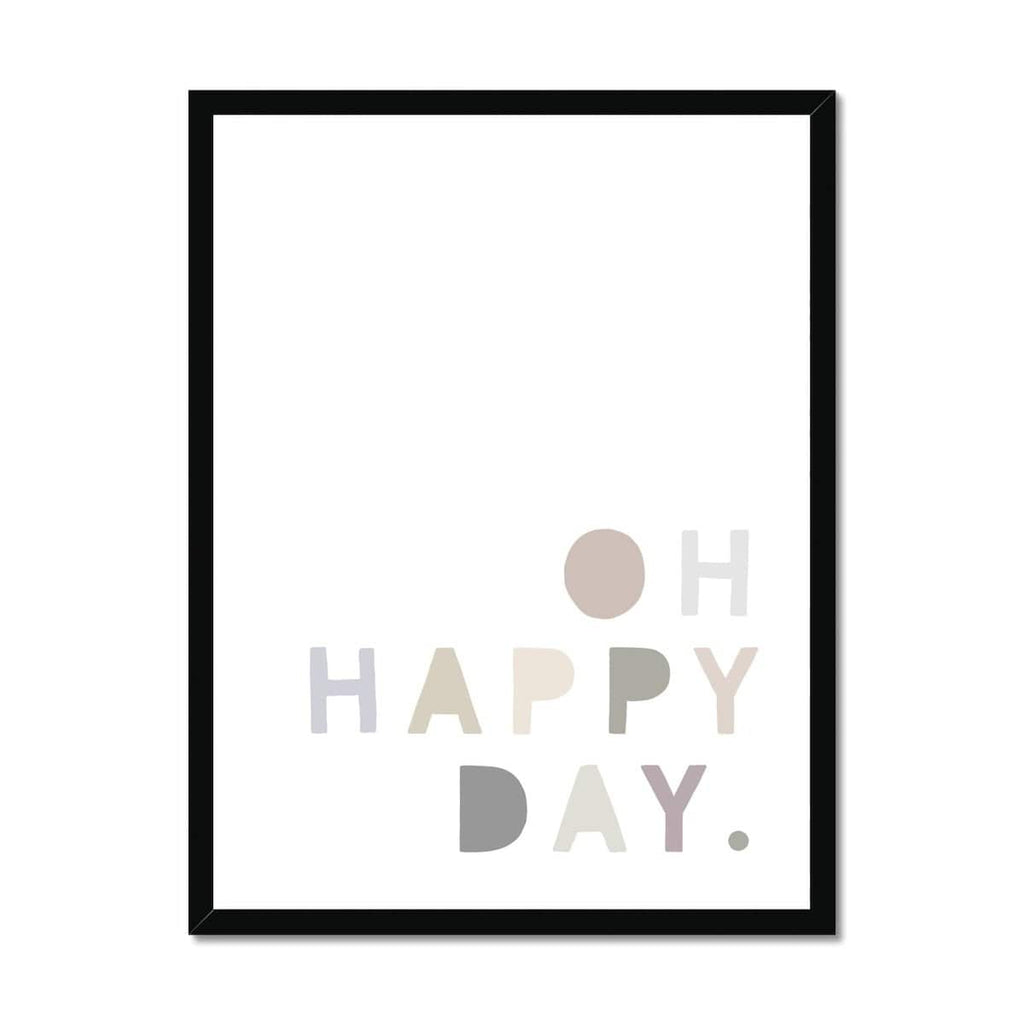 Oh Happy Day - Natural |  Framed Print