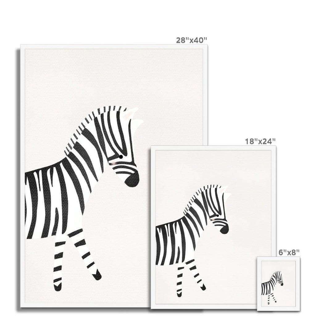Zebra - Nursery Art |  Framed Print
