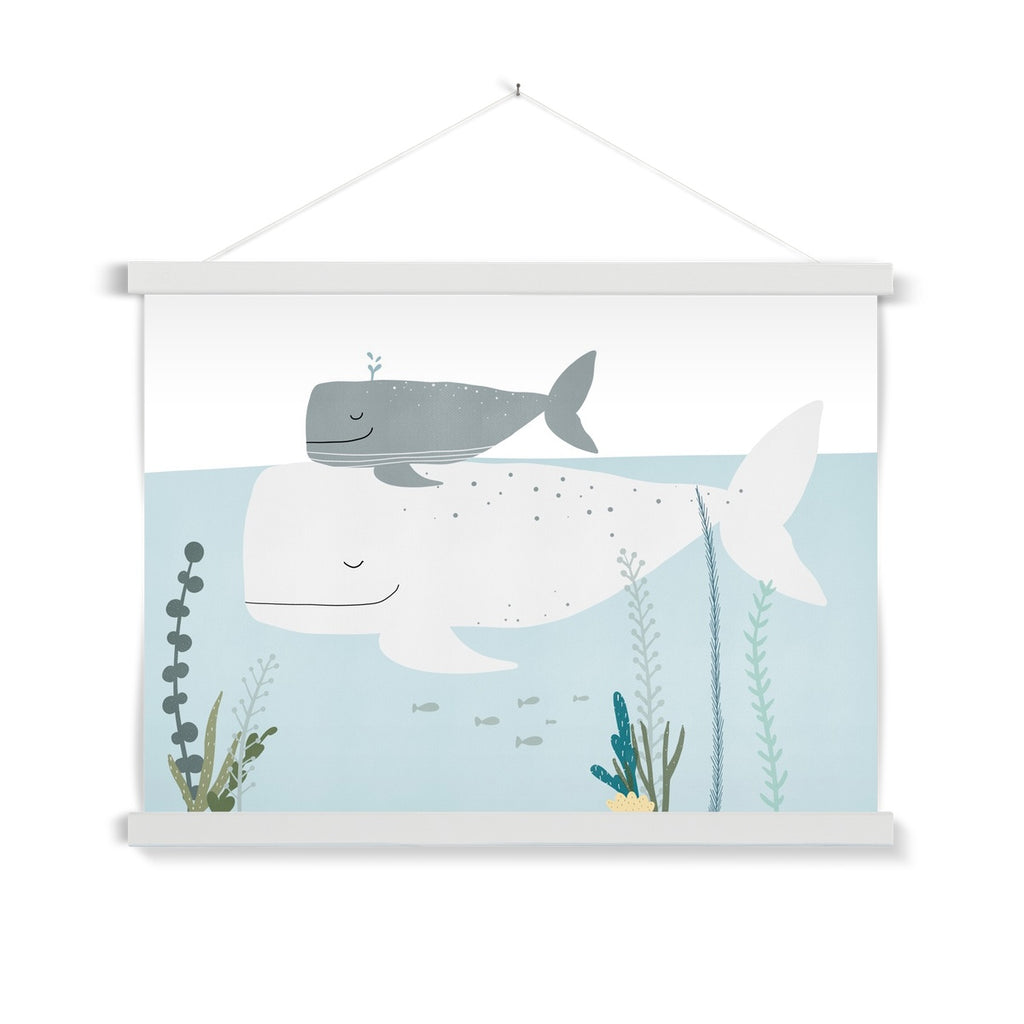 Big Whale, Little Whale |  Fine Art Print with Hanger