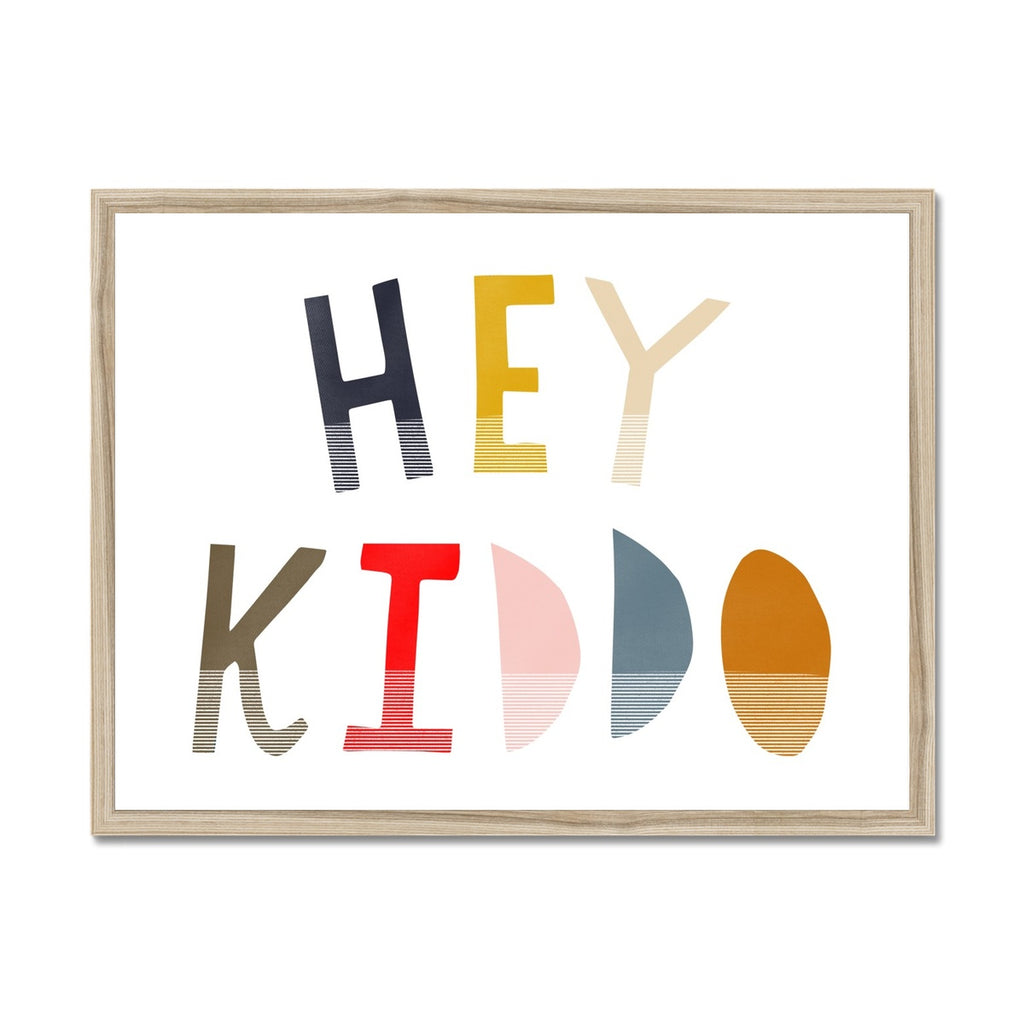 Hey Kiddo - Muted (Landscape) |  Framed Print