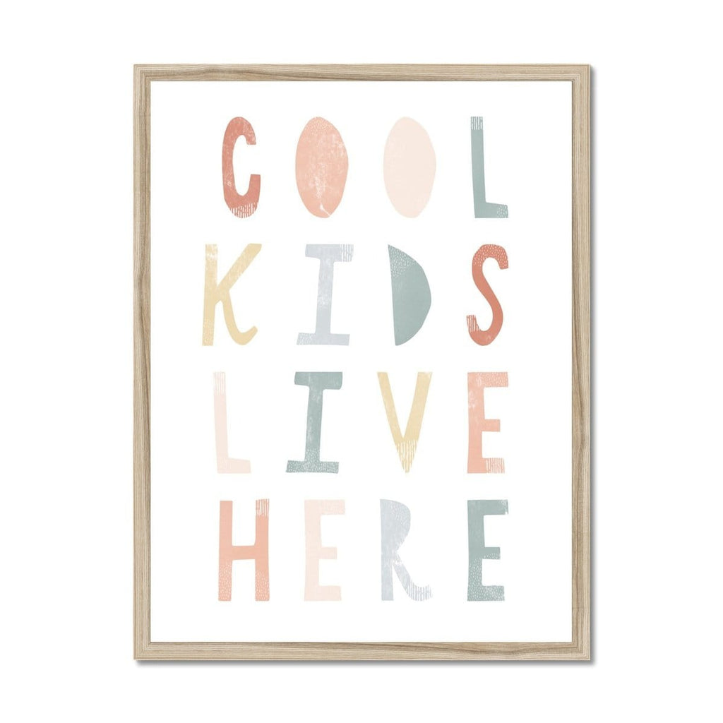 Cool Kids Live Here - Subtle |  Framed Print