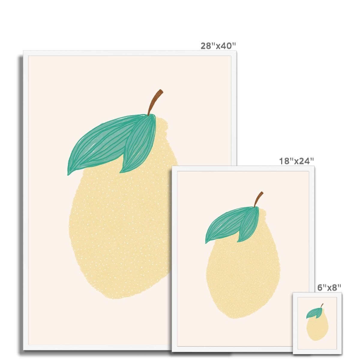 Lemon Nursery Art |  Framed Print