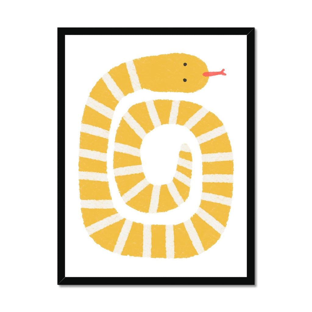 Snake Print - Yellow |  Framed Print