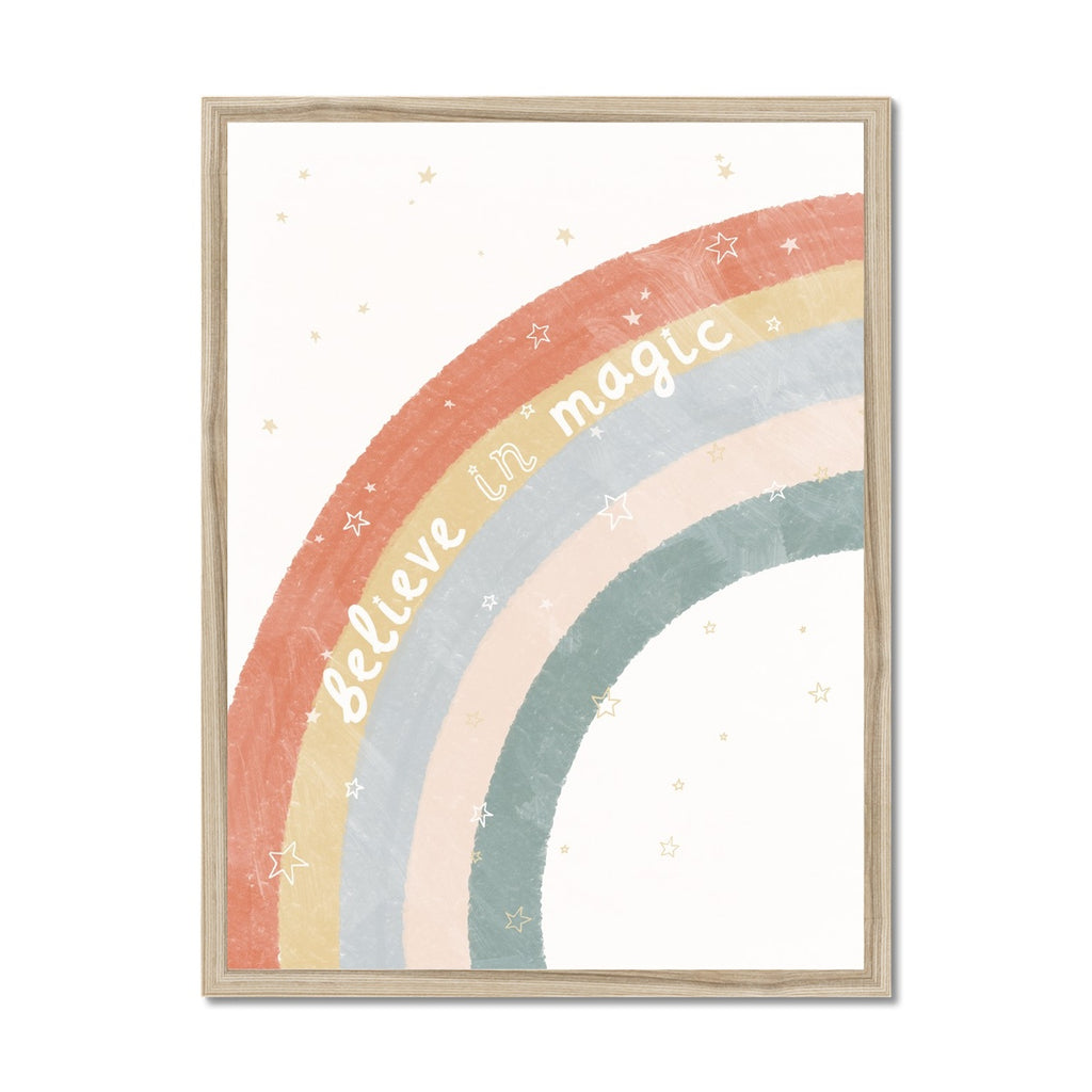 Rainbow Print - Believe in Magic |  Framed Print