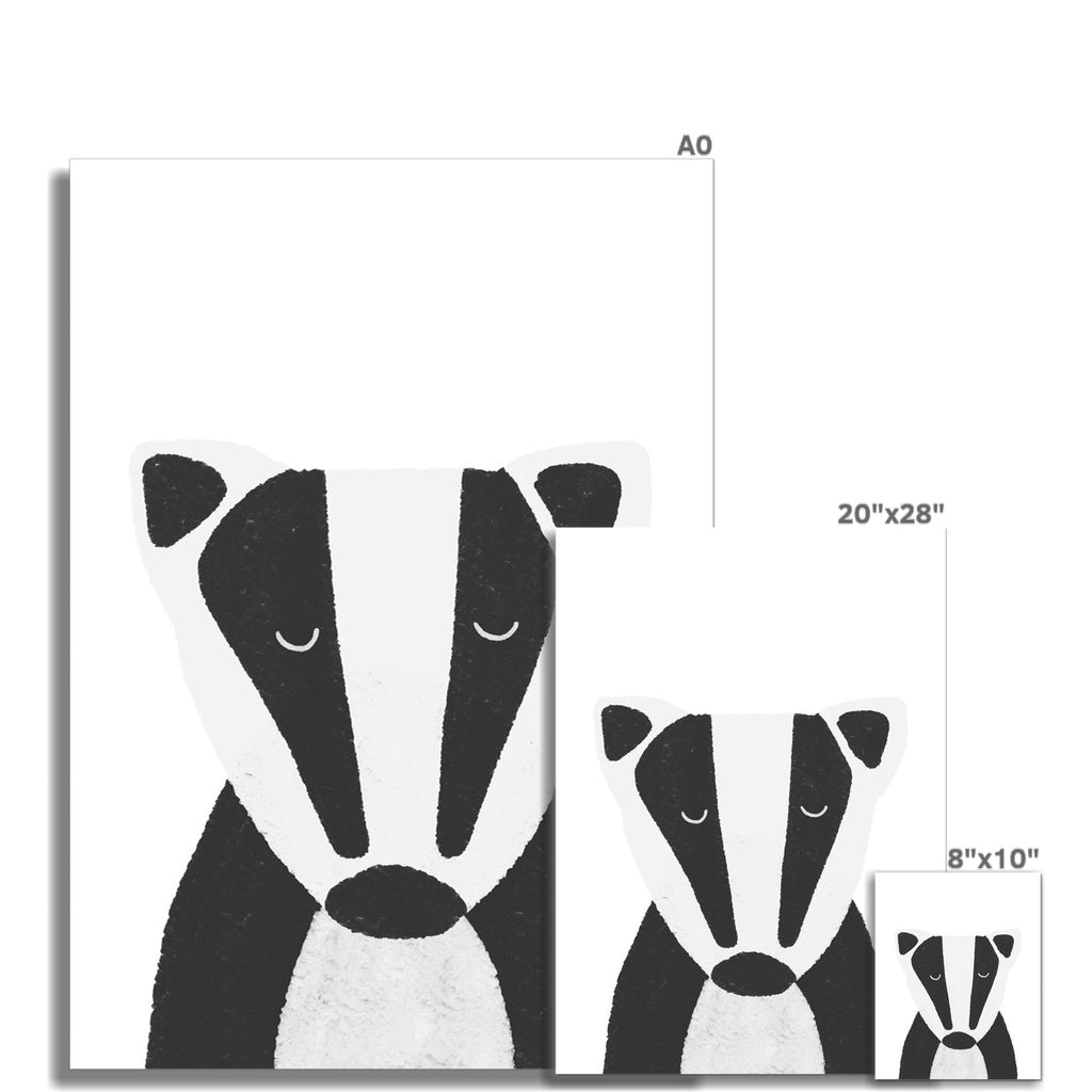 Badger Print - Plain |  Unframed