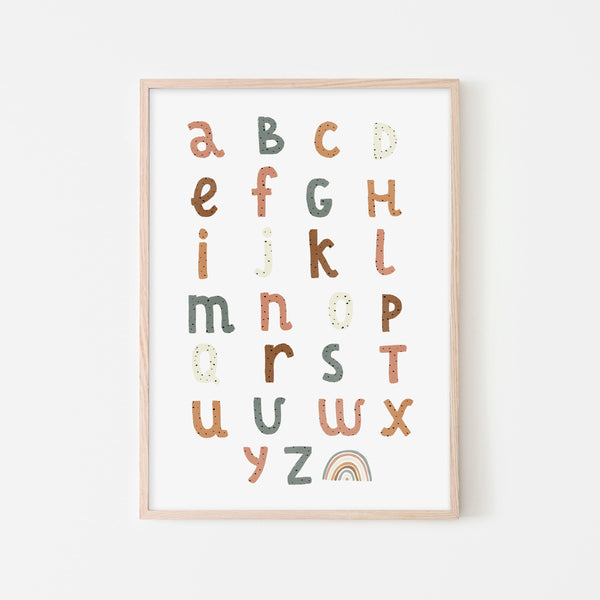 Alphabet Chart Watermelon Colours |  Framed Print