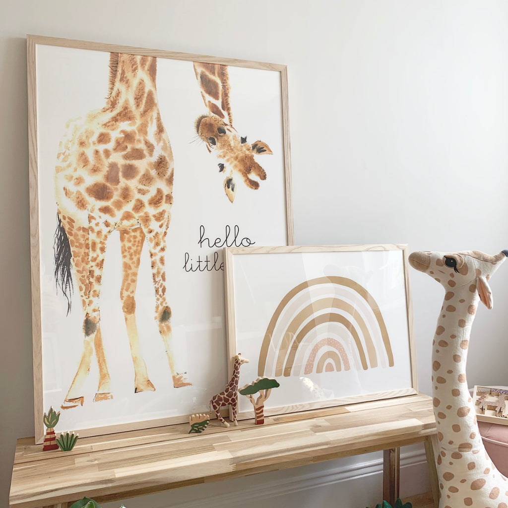 Hello Little One Giraffe - Original |  Unframed