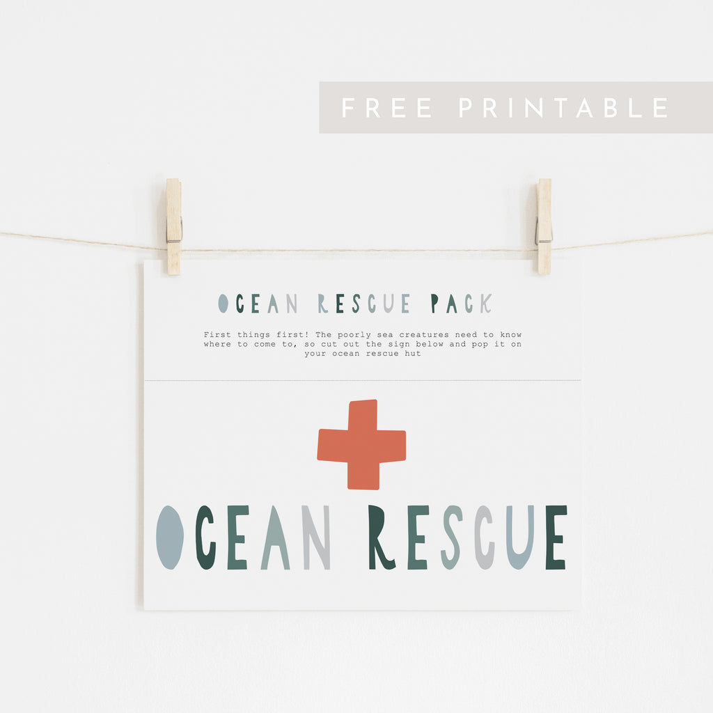 Ocean Rescue Sign - FREE Printable