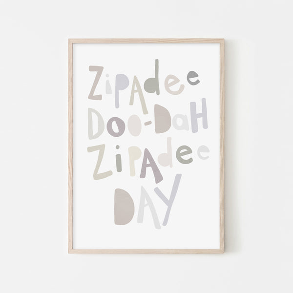 Zipadee Doo Dah - Natural |  Framed Print