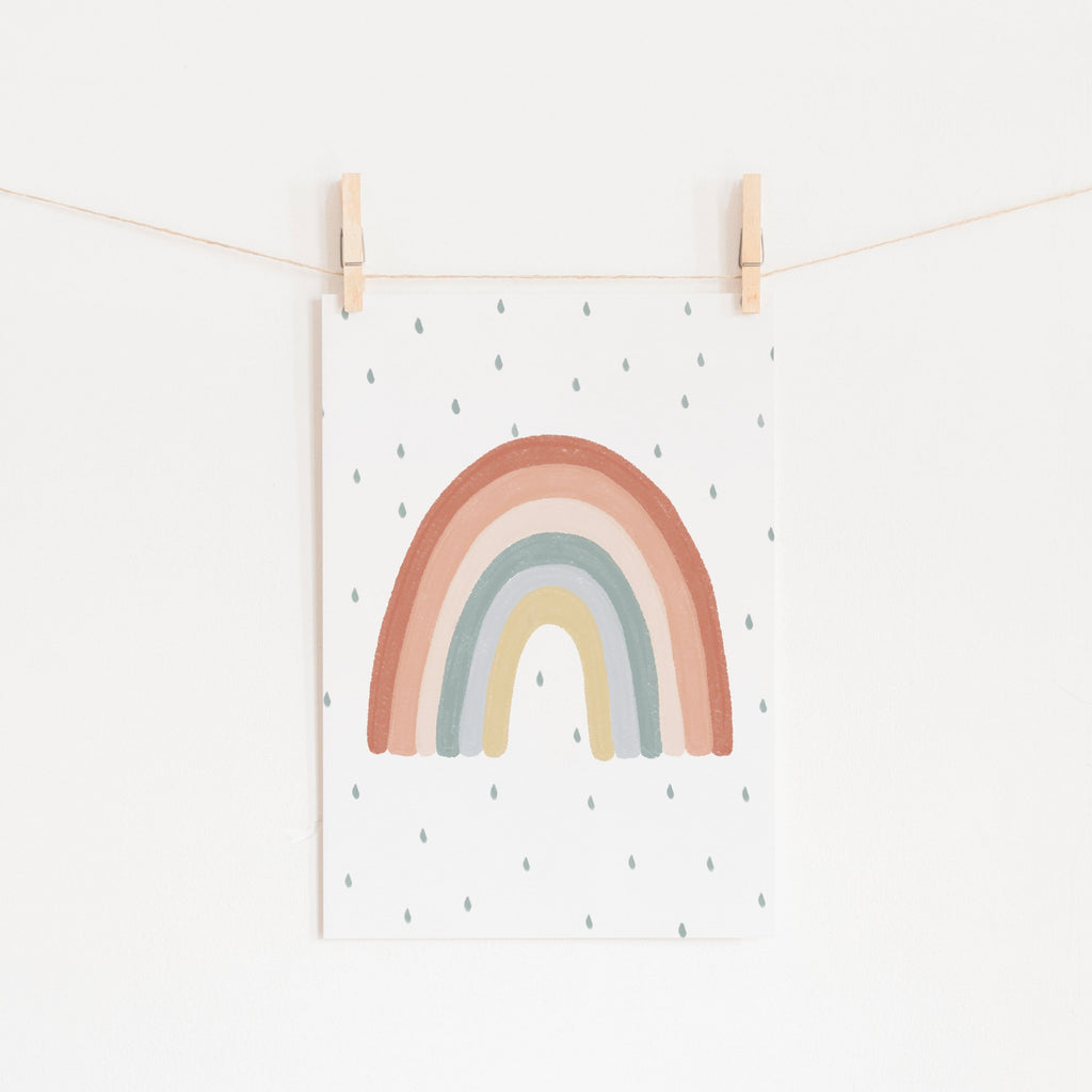 Rainbow Wall Art - Subtle Colours |  Unframed