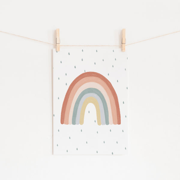 Rainbow Wall Art - Subtle Colours |  Unframed
