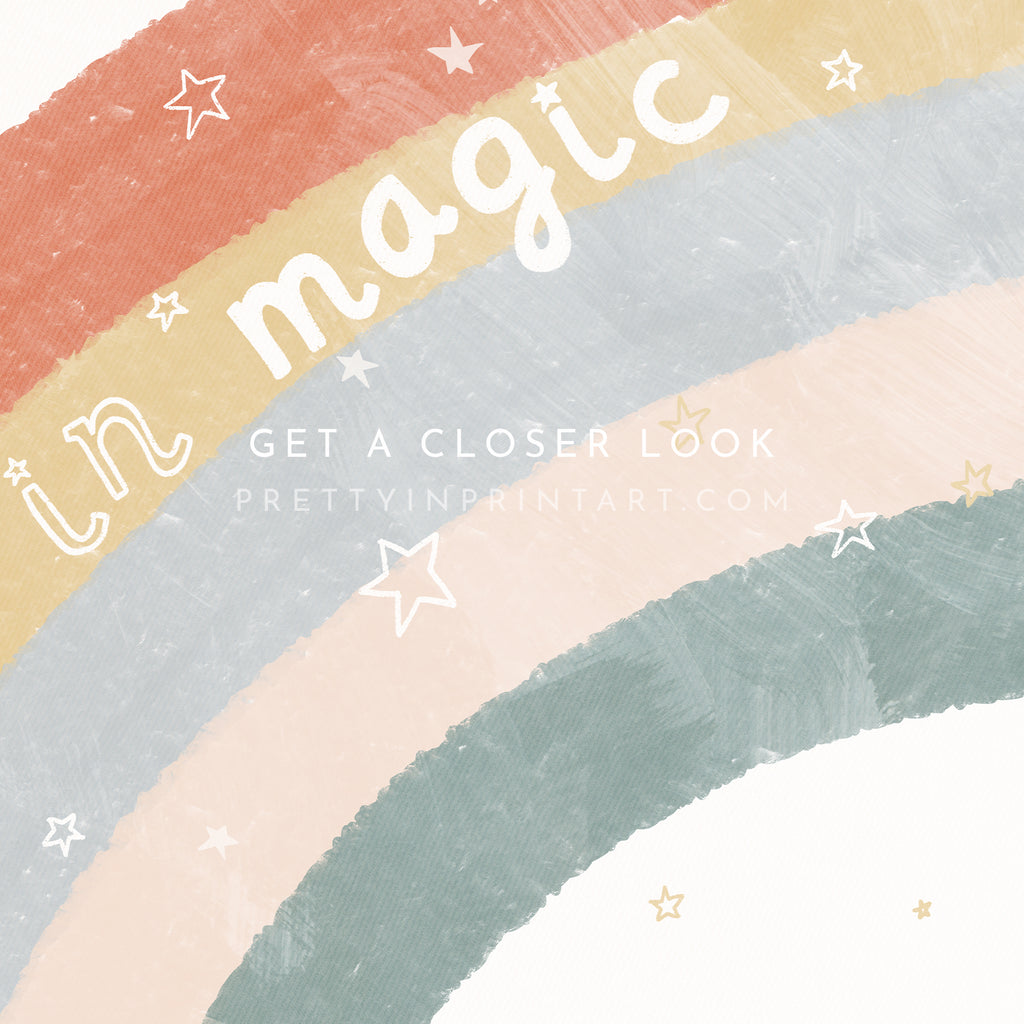Rainbow Print - Believe in Magic |  Framed Print