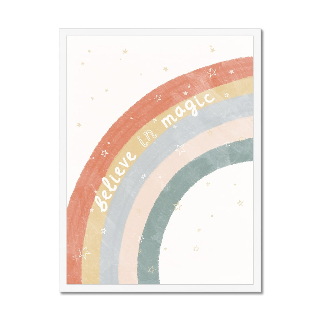 Rainbow Print - Believe in Magic |  Framed Print