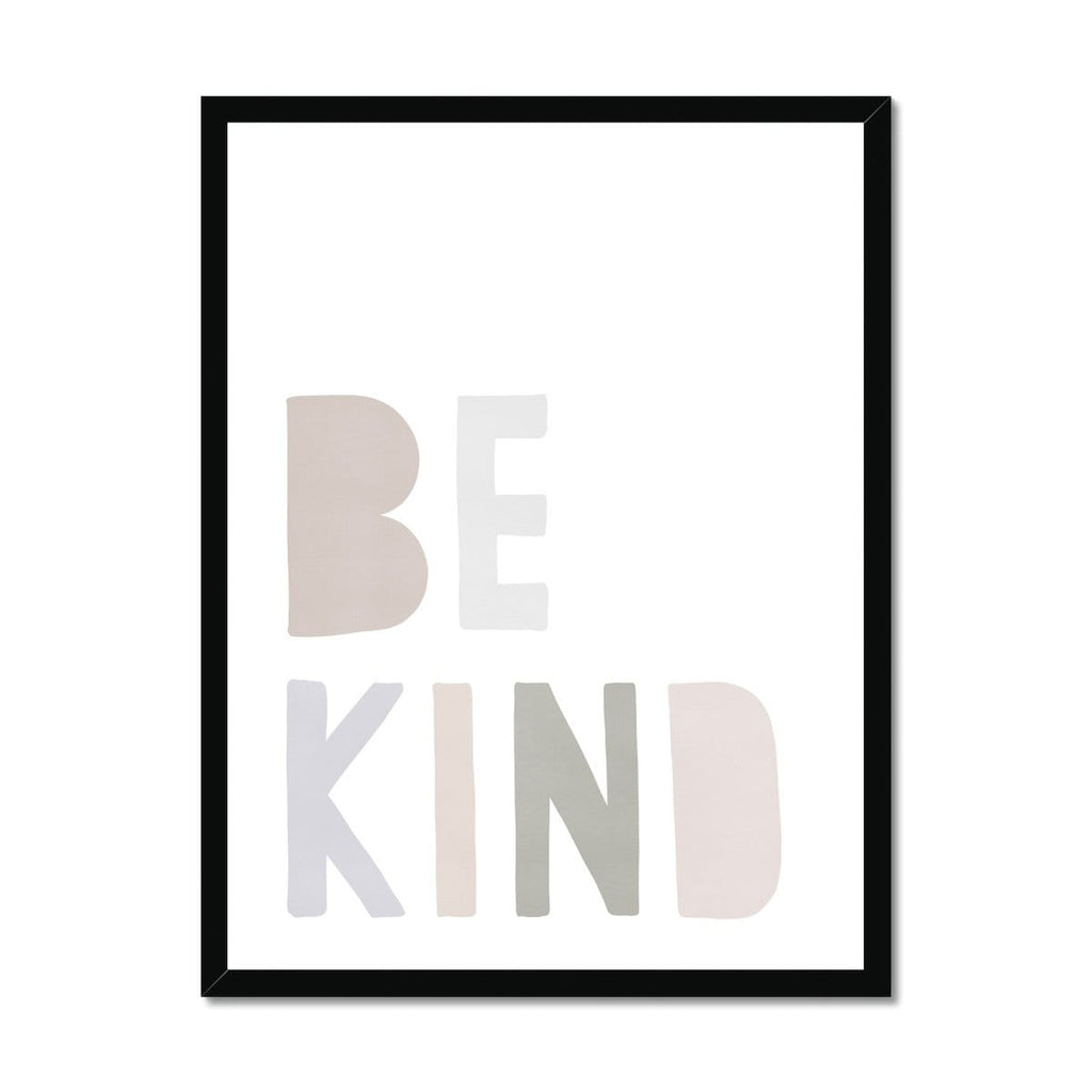 Be Kind Print - Natural |  Framed Print