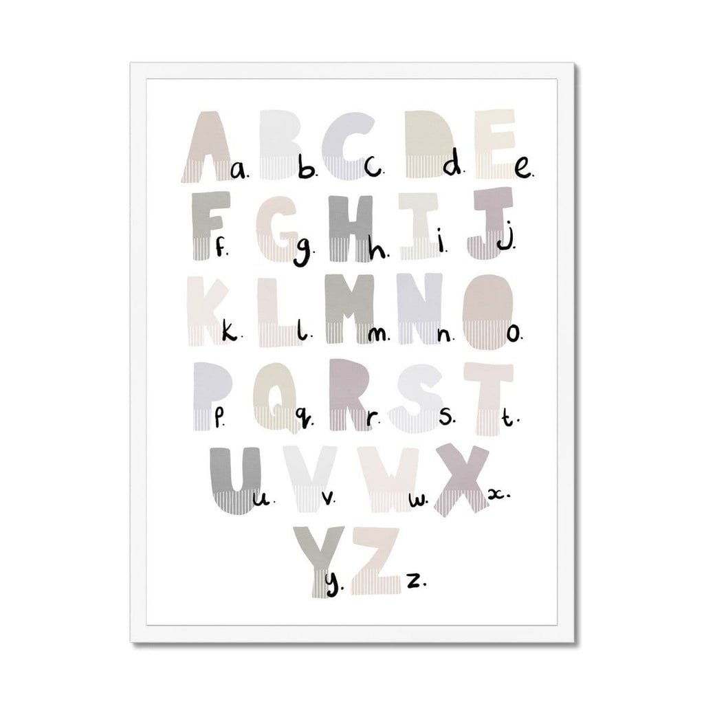 Alphabet Chart - Natural |  Framed Print