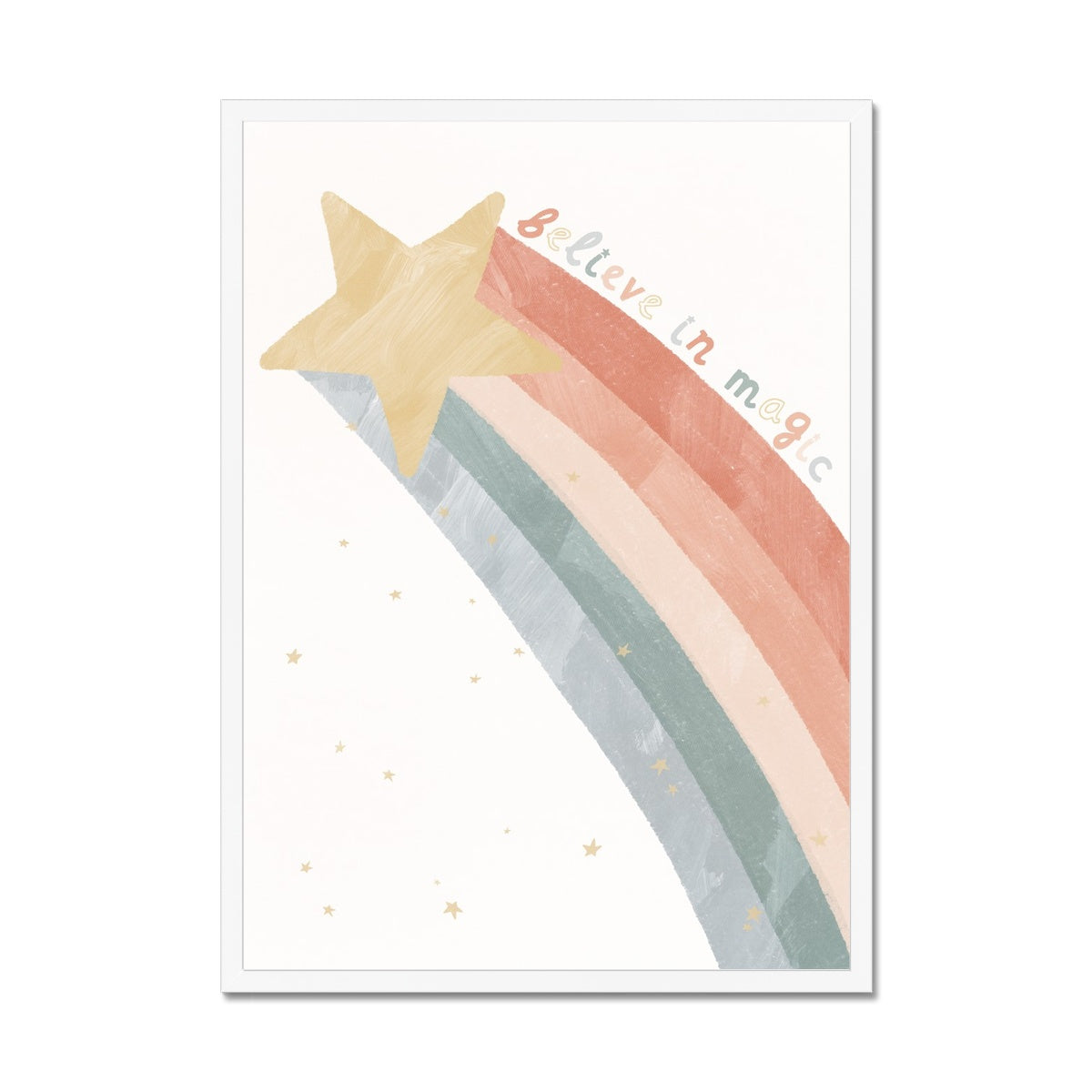 Shooting Star Print - Believe in Magic |  Framed Print