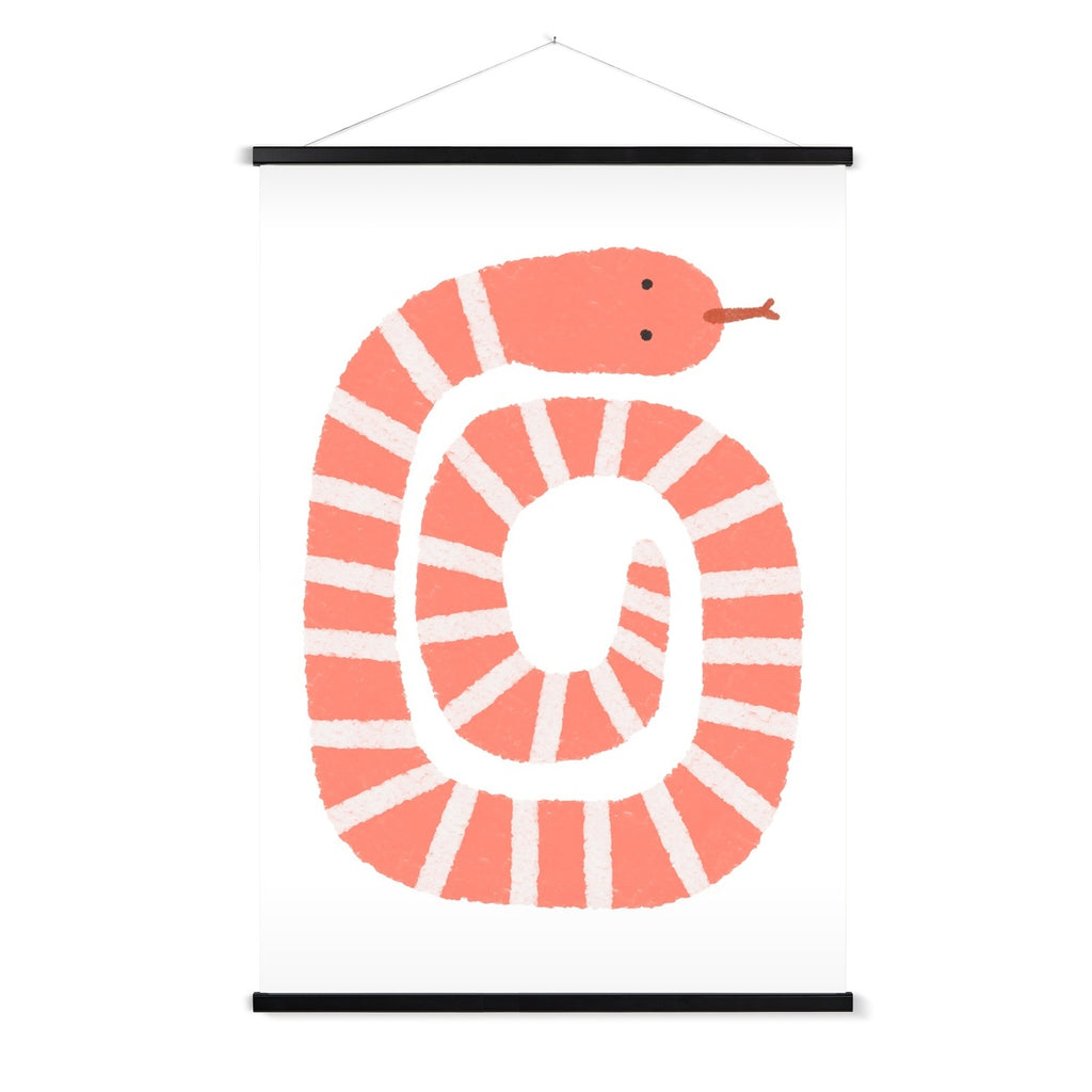 Snake Print - Pink |  Fine Art Print with Hanger