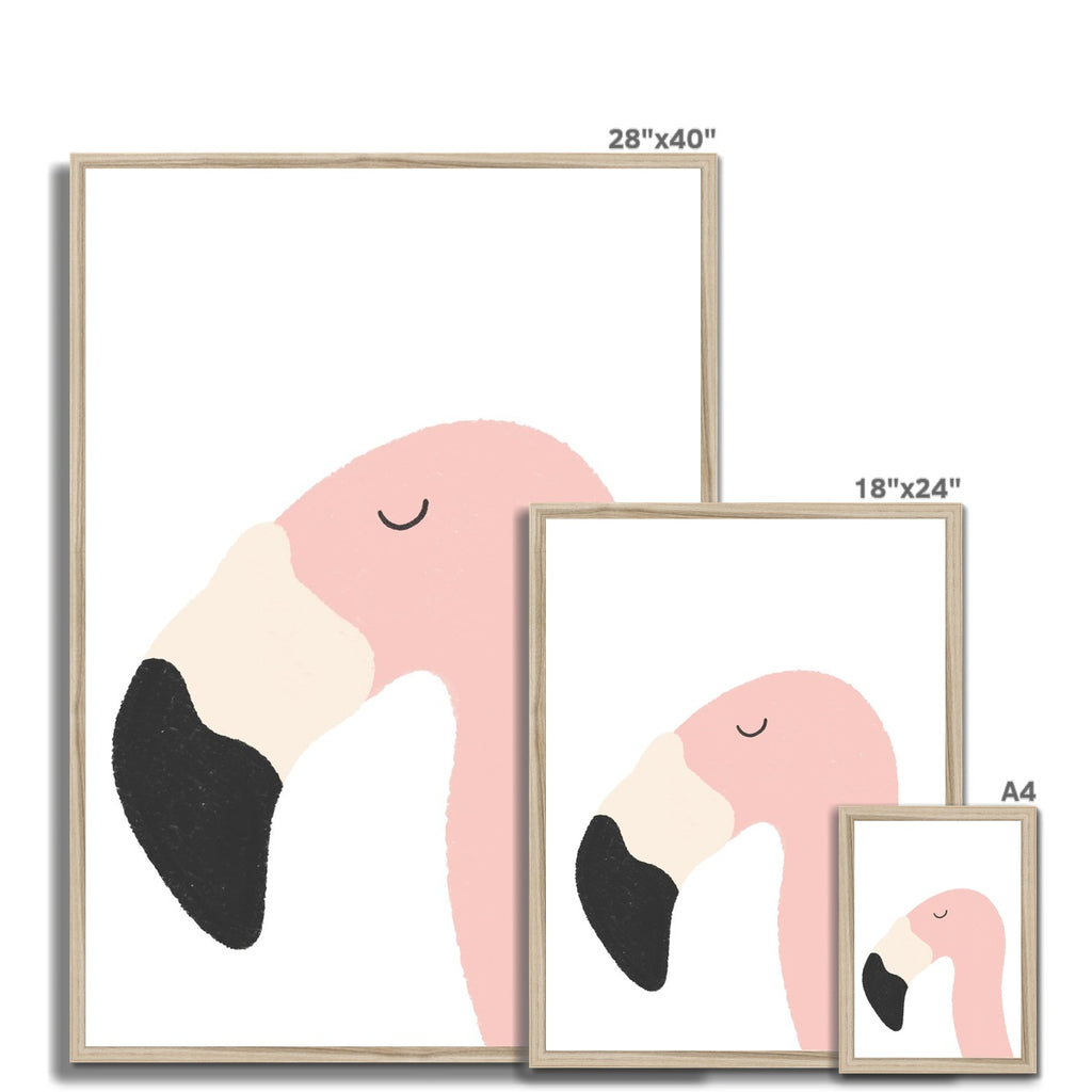 Flamingo Art Print - Plain |  Framed Print