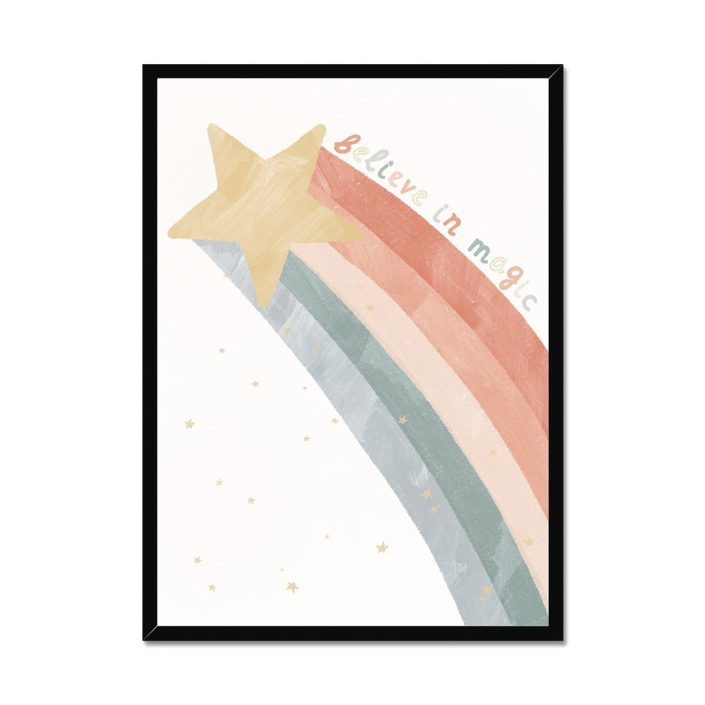 Shooting Star Print - Believe in Magic |  Framed Print