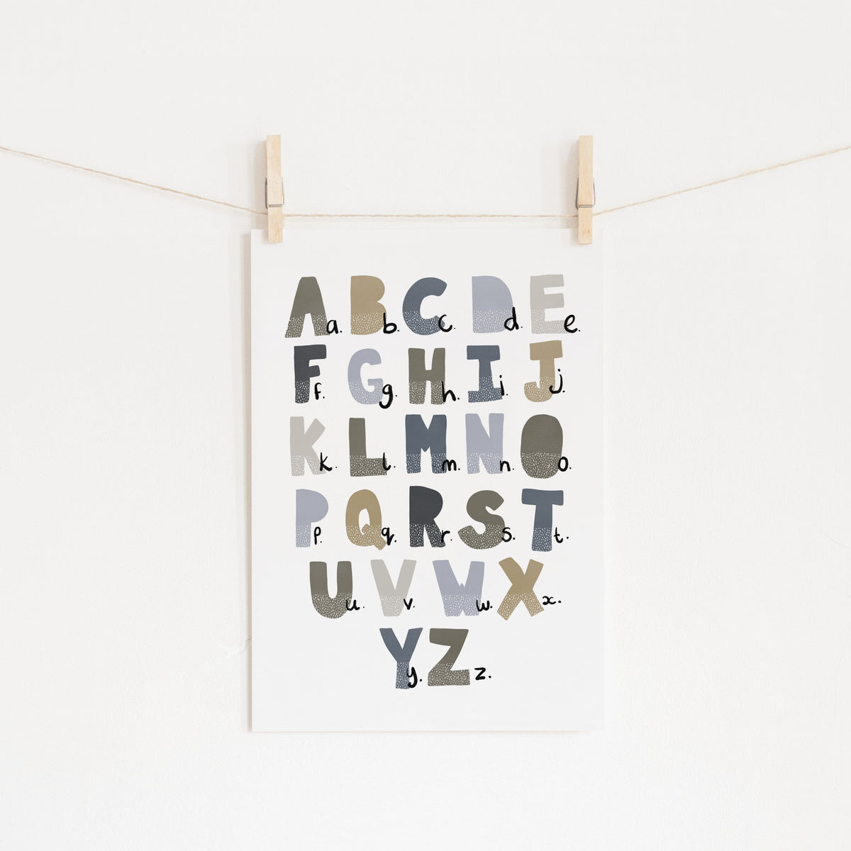 Alphabet Chart | Childrens Wall Art | Pretty In Print