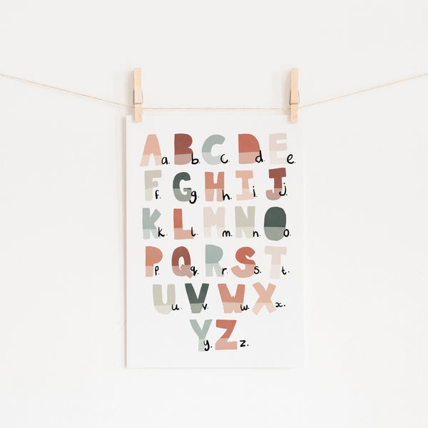 Alphabet Chart - Tutti-Frutti |  Unframed