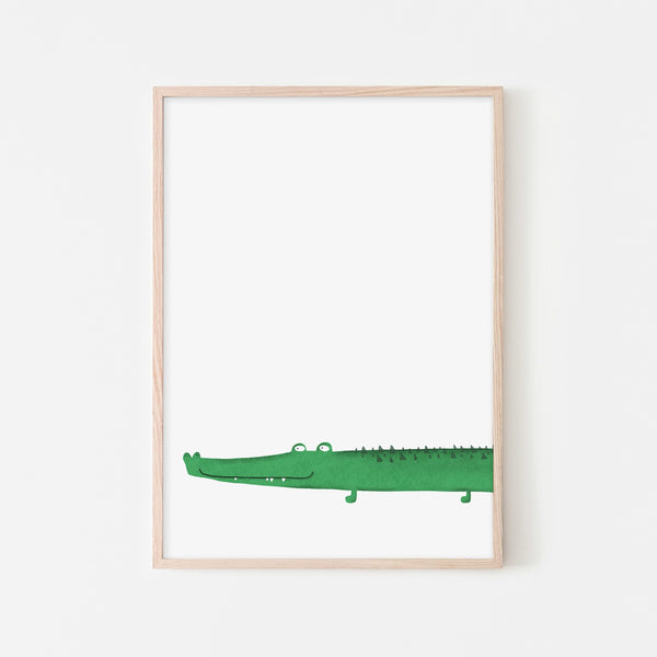 Crocodile Kids Wall Art |  Framed Print