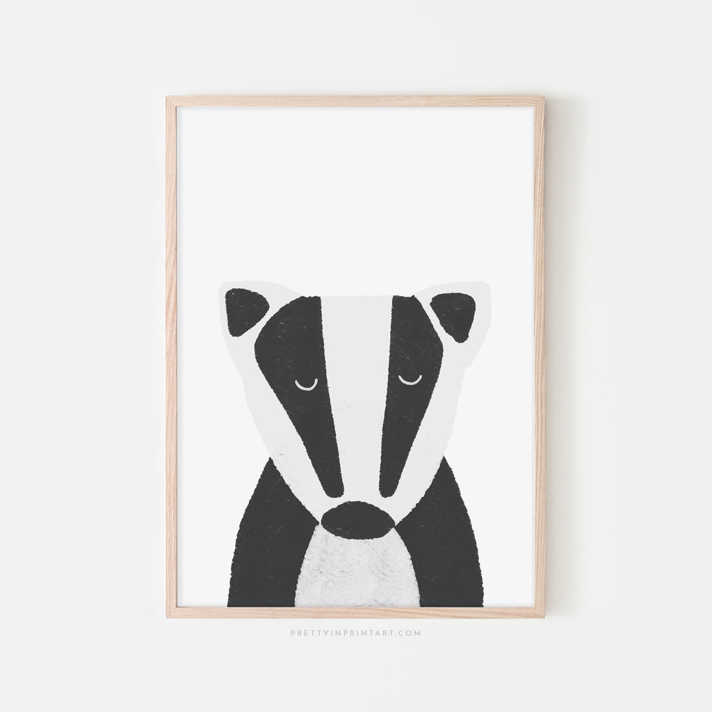 Badger Print - Plain |  Framed Print