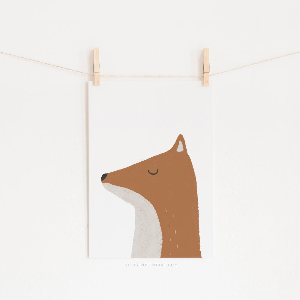 Fox Print - Plain |  Unframed