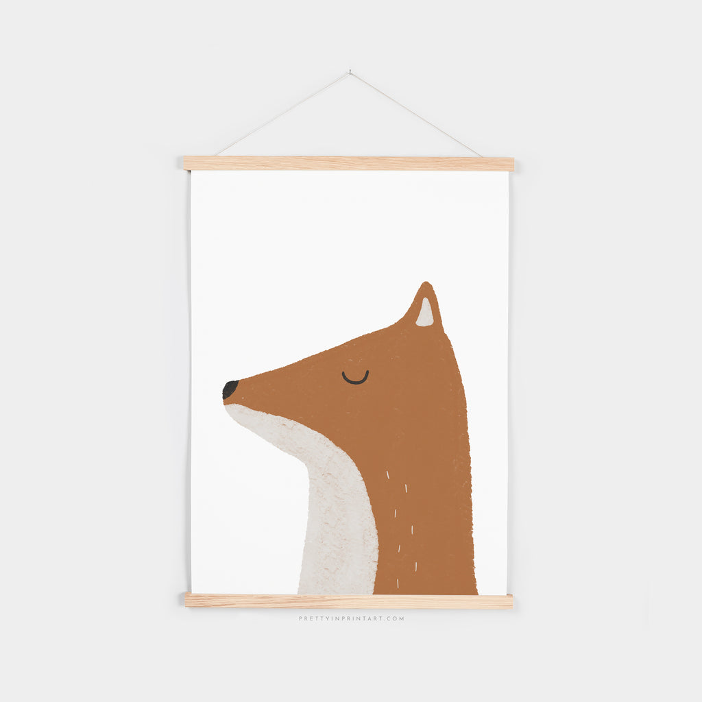 Fox Print - Plain |  Fine Art Print with Hanger