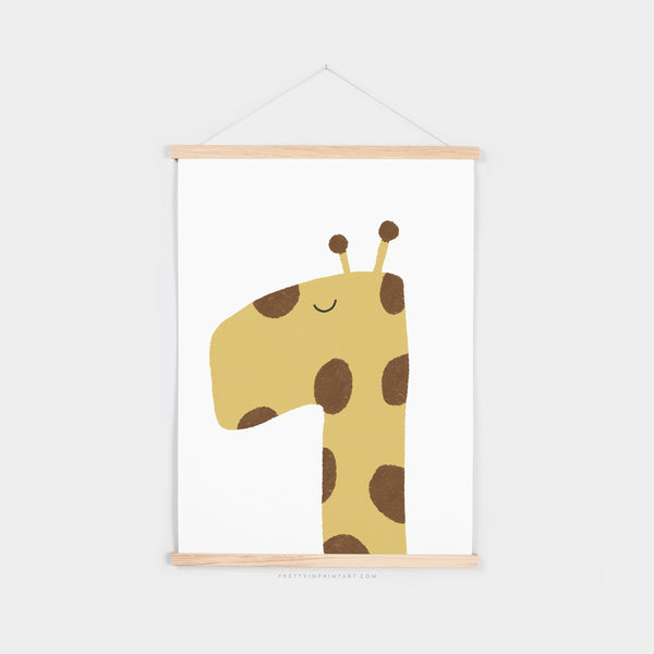 Giraffe Print - Plain |  Fine Art Print with Hanger