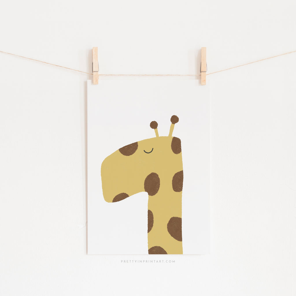 Giraffe Print - Plain |  Unframed