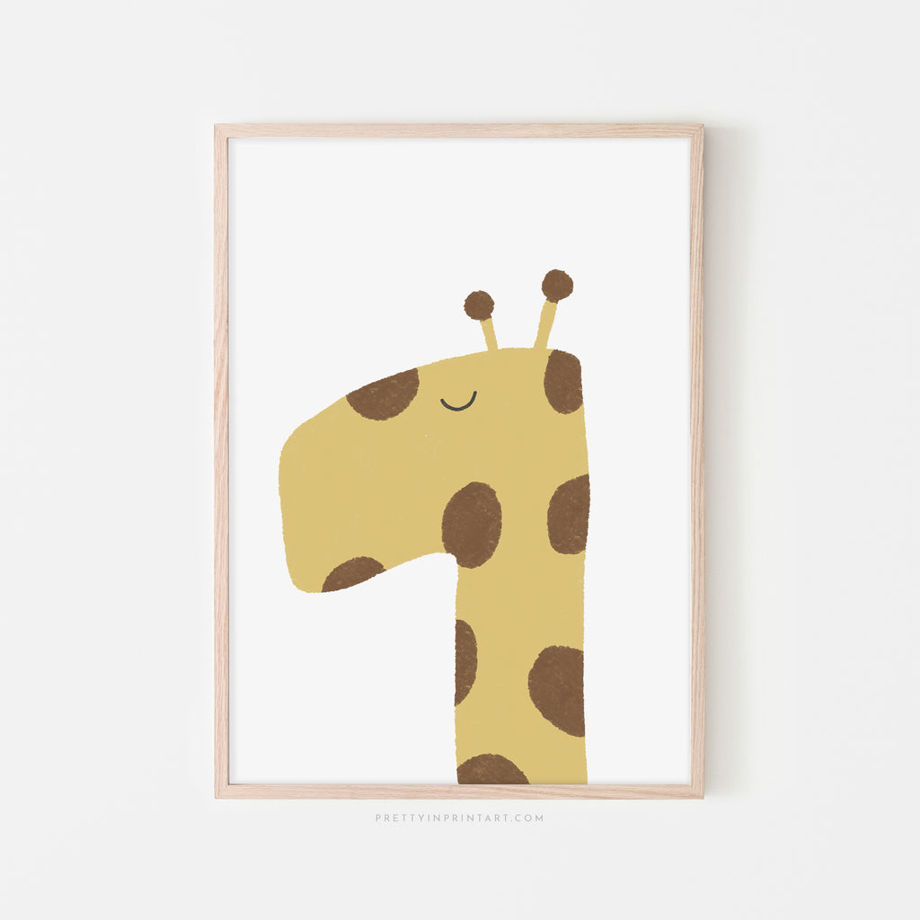 Giraffe Print - Plain |  Framed Print