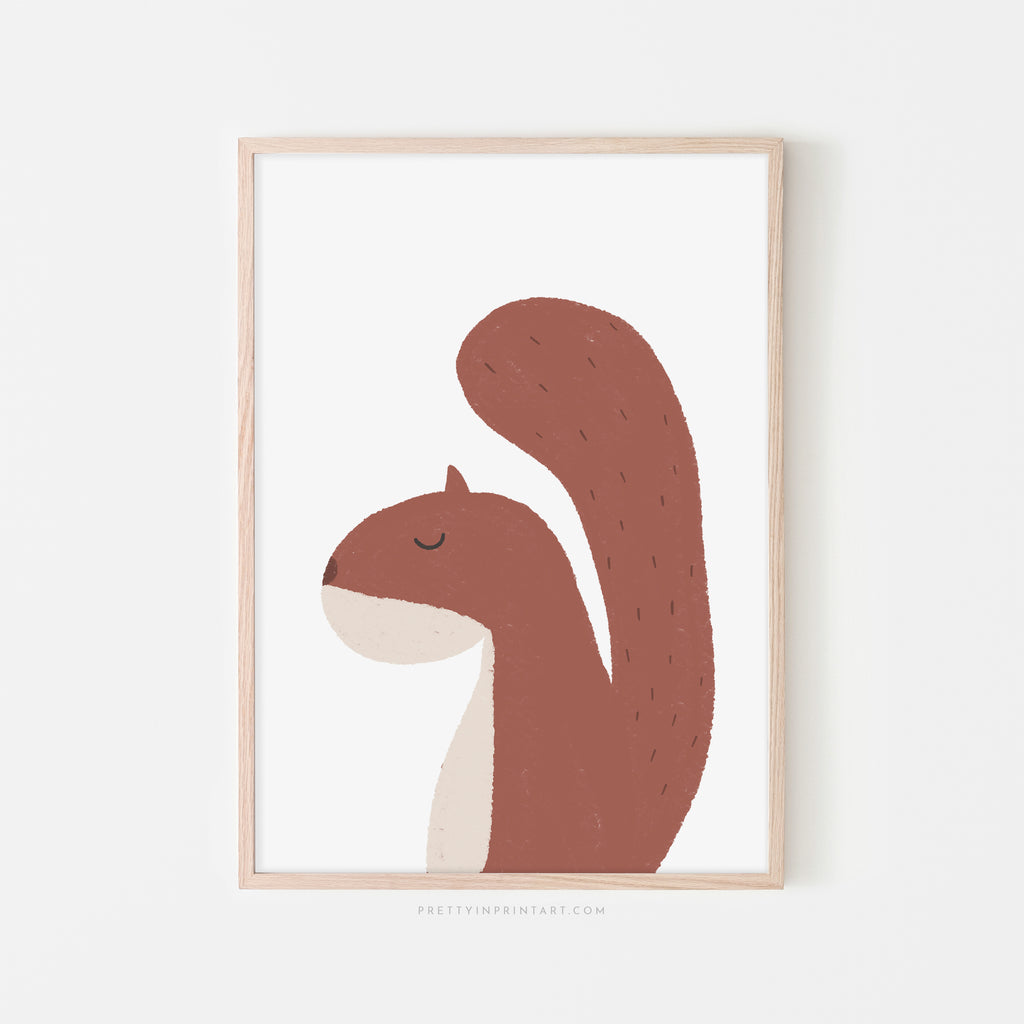 Squirrel Print - Plain |  Framed Print